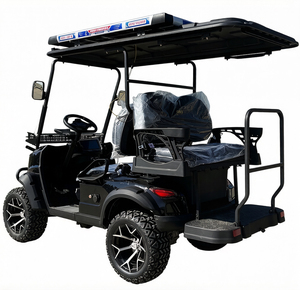Cuatro Carritos de Golf Negros Clásicos para <span class=keywords><strong>Turismo</strong></span> y Paseos Turísticos, Generación de Energía Solar para Servicios Personalizados y Vehículos de Nueva Energía - Product Image 3