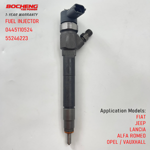 หัวฉีดน้ำมันดีเซลคอมมอนเรลพรีเมียม 0445110524 รุ่น CRI2-16 M2 55246223 สำหรับรถยนต์ Fiat Alfa Romeo Opel Jeep 1.6 MultiJet CDTI - Product Image 1