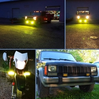 Barre lumineuse LED jaune 5 pouces 72W tout-terrain 3000K 12V 24V, éclairage de travail LED ambre pour VTT 4X4 UTV bateau auto camion voiture, feux antibrouillard LED