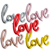 Ballon en Aluminium de différentes couleurs, décoration de mariage, fête, Alphabet, lettre, pour la saint-valentin