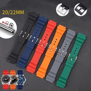 Bracelet de montre en silicone en promotion pour Seiko <span class=keywords><strong>Rado</strong></span> – Bracelet de remplacement sport en silicone souple et réglable à dégagement rapide - Product Image 1