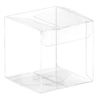 Petites boîtes transparentes en plastique PET, emballage pliable, emballage Transparent, boîte carrée en PVC 3x3