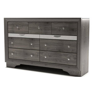 Mueble de Madera Moderno para Sala de Estar, Zapatero con Cajón Oculto para Joyas, Detalles Plateados con Diseño de Cola de Golondrina, Perillas Redondas, Color Gris - Product Image 3