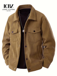 Vendita Diretta dalla Fabbrica Giacca Casual Sportiva in <span class=keywords><strong>Velluto</strong></span> a Coste con Bottoni e Tasche <span class=keywords><strong>Camicia</strong></span> da <span class=keywords><strong>Uomo</strong></span> con Colletto e Maniche Lunghe - Product Image 4