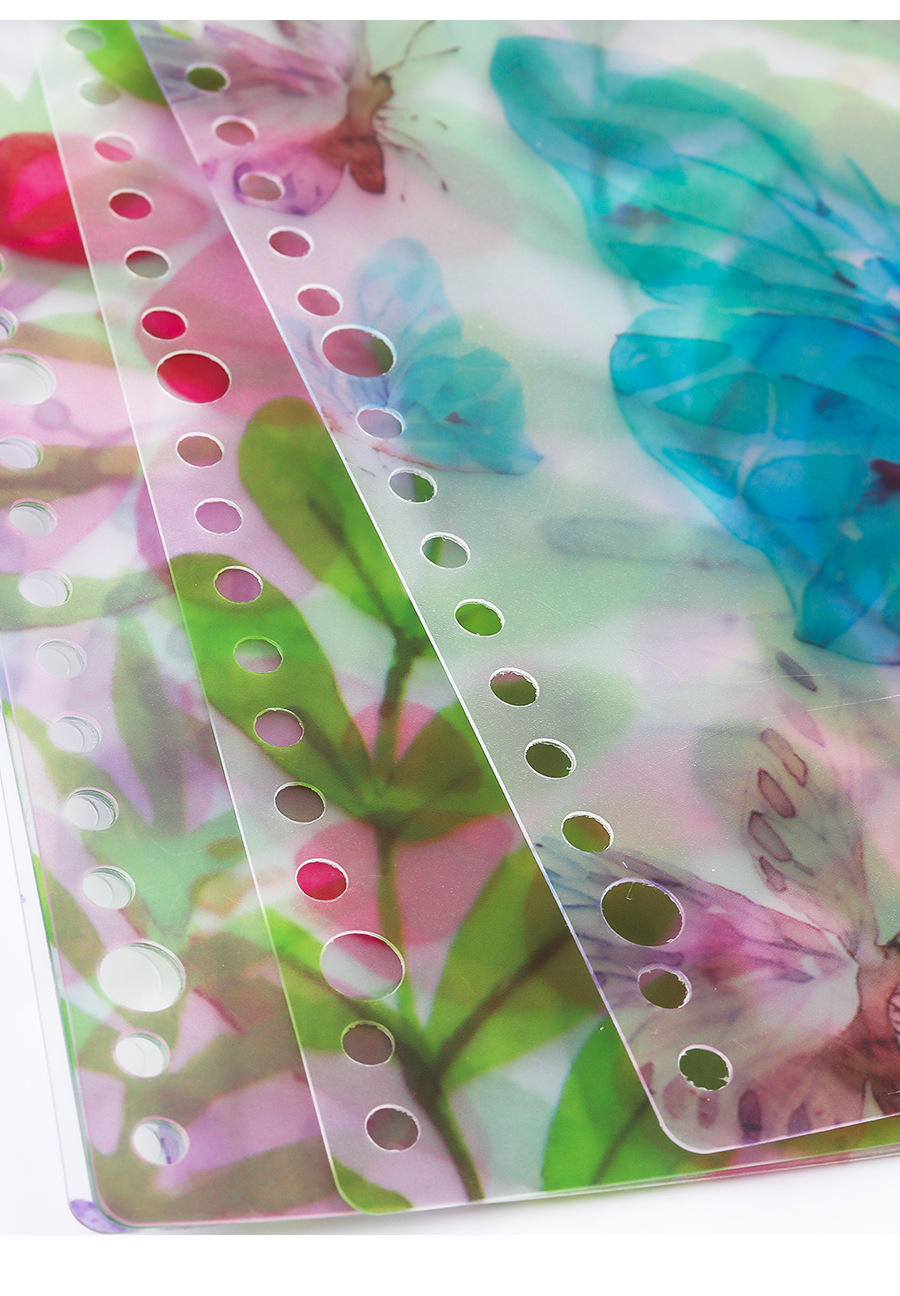 B5 A7 A4 A5彩色纸张可插入索引页半透明活页夹标签卡6孔A6活页夹索引分隔器| Alibaba.com