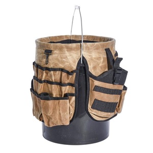 Outdoor Waterproof Canvas 5-Gallon Tool Bag Bucket <b>Storage</b> With Pockets For <b>Workshop</b> Use - Product Image 2