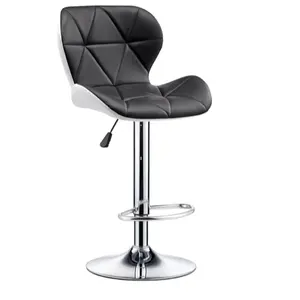 Оптовая продажа, современный роскошный высокий барный стул в скандинавском стиле, кожаный стул для гостиной, кресла для бара, для продажи