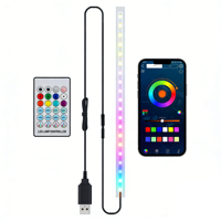 Lampe d'ambiance montée sur voiture Lampe d'ambiance multi-scène Utilisation de la lumière d'ambiance irisée LED Bande lumineuse multimode Contrôle APP
