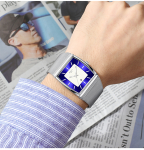 กําหนดโลโก้ของคุณเอง <span class=keywords><strong>1985</strong></span> <span class=keywords><strong>Nibosi</strong></span> 2376 Hommes Montre Relojนาฬิกาบุรุษนาฬิกาควอตซ์บางตาข่ายวันที่ธุรกิจนาฬิกาข้อมือสําหรับชาย - Product Image 3