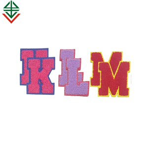 Chenille Thư Các Bản vá lỗi sắt trên chữ cái Bảng chữ cái dán 2 gói A-Z thêu chữ vá - Product Image 2