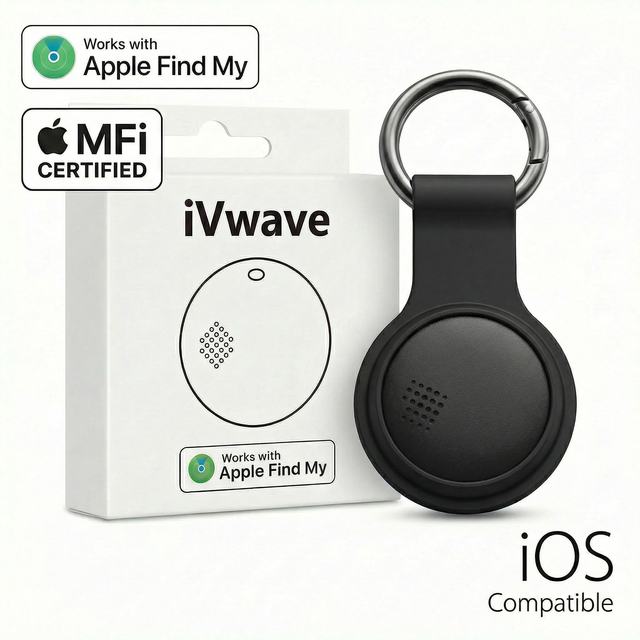 1 Pack Smart Tracker with Silicone Case Works with Apple Find My MFi Certified IOS Only Key Finder