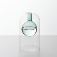Bouteille diffuseur de parfum d'ambiance Sishang 100ml en verre double couche irrégulier vert pour la maison