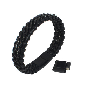 Nuovo Modello di <span class=keywords><strong>Bracciale</strong></span> da <span class=keywords><strong>Uomo</strong></span> Yudan Jewelry in Pelle <span class=keywords><strong>e</strong></span> Oro - Product Image 5