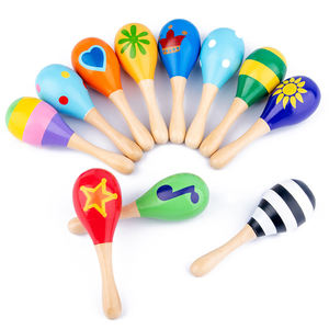 Enfant Maracas Shaker Hochet Percussion à la main <span class=keywords><strong>Instrument</strong></span> <span class=keywords><strong>de</strong></span> <span class=keywords><strong>musique</strong></span> Jouet éducatif pour saisir la vue Écouter Jouet d'entraînement - Product Image 5