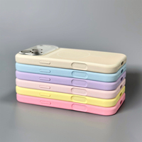 Étui de téléphone magnétique en silicone liquide JOYPORODO S100 avec film de protection d'objectif à grande fenêtre pour iPhone 12 13 14 15 16 17 Pro Max