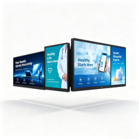 Affichage numérique pour hall d'hôpital, écran LCD mural de 23,6 pouces, Android, 350-450 cd/m2, verre trempé, WIFI, LAN