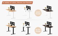 Cadre de bureau debout réglable en hauteur, bureau de bureau ergonomique, table d'ordinateur à levage électrique avec montage facile