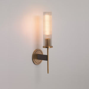 Nuevo diseño Jonathan Browning Lighting Latón Aplique de pared Luz moderna <span class=keywords><strong>Alouette</strong></span> Lámpara de vidrio para comedor - Product Image 2