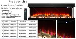 थोक इनडोर इन्सर्ट फायरप्लेस दीवार पर लगे बड़े आकार के इलेक्ट्रिक फायरप्लेस, स्वीकृत अनुकूलित एलईडी इलेक्ट्रिक फायरप्लेस - Product Image 6