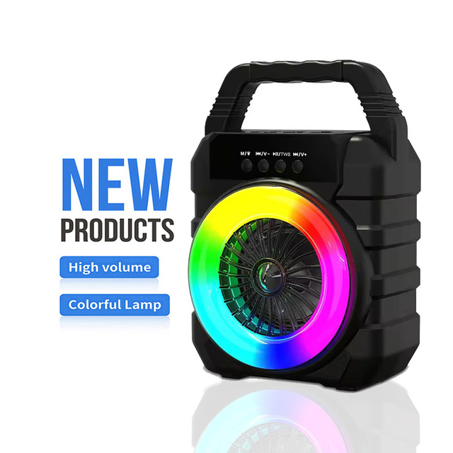 4-inch Wireless for 5.0 Party Speaker Mini Subwoofer with Loud Volume Rechargeable Battery Plastic RGB LED Light