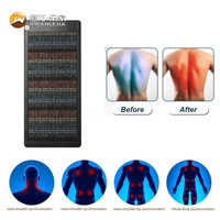 Jiwan Lejia Matelas chauffant personnalisé en améthyste et tourmaline, tapis de massage thermique en pierre pour la récupération sportive (vente en gros)