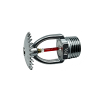 BangMei DN15 Q3 Bohlam Kaca Merah Lapisan Krom Kuningan 1/2 K80 68 Kepala Sprinkler Tegak Otomatis untuk Penanggulangan Kebakaran Kelas A/B