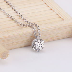 الصين مصنع OEM ODM 18K الذهب مطلي مجوهرات من صلب لا يصدأ مجموعات قطعة رائعة من الماس قلادة طقم أقراط - Product Image 6