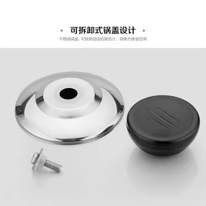 Ai Yuejia Stainless Steel <b>Wok</b> Lid 30 32 34cm Glass Cover With Black Knob Non Rusting For Cooking - Product Image 5
