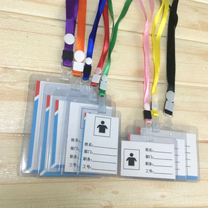 Benutzer definierte hochwertige PVC Hard <span class=keywords><strong>Card</strong></span> Case Kunststoff ID-Karten halter mit Lanyard - Product Image 3