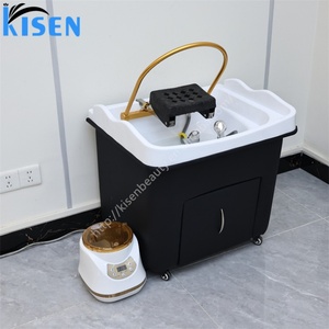 KISEN Bac à shampoing indépendant pour spa capillaire, mobile, avec plomberie, pour spa japonais - Product Image 1