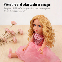 Poupée en vinyle de 18 pouces, corps de poupée reborn réaliste et mignon en silicone souple, ensemble de mode pour fille, poupée pour jouer à la maison