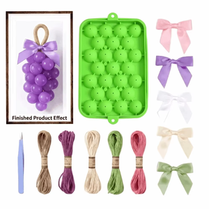 Moules créatifs en silicone en forme de boule de raisin, 25 grilles, pour savon fait main, flexibles et réutilisables, moule à glaçons, outils de cuisine - Product Image 1