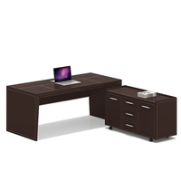 Table exécutive de luxe Bureau Ordinateur PDG Patron Bureau Design Exécutif Personnel moderne en forme de L