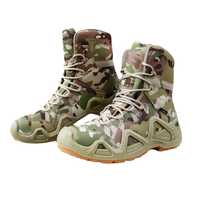 Bottes tactiques de sécurité pour l'extérieur, chaussures de randonnée imperméables en cuir microfibre unisexe, antidérapantes