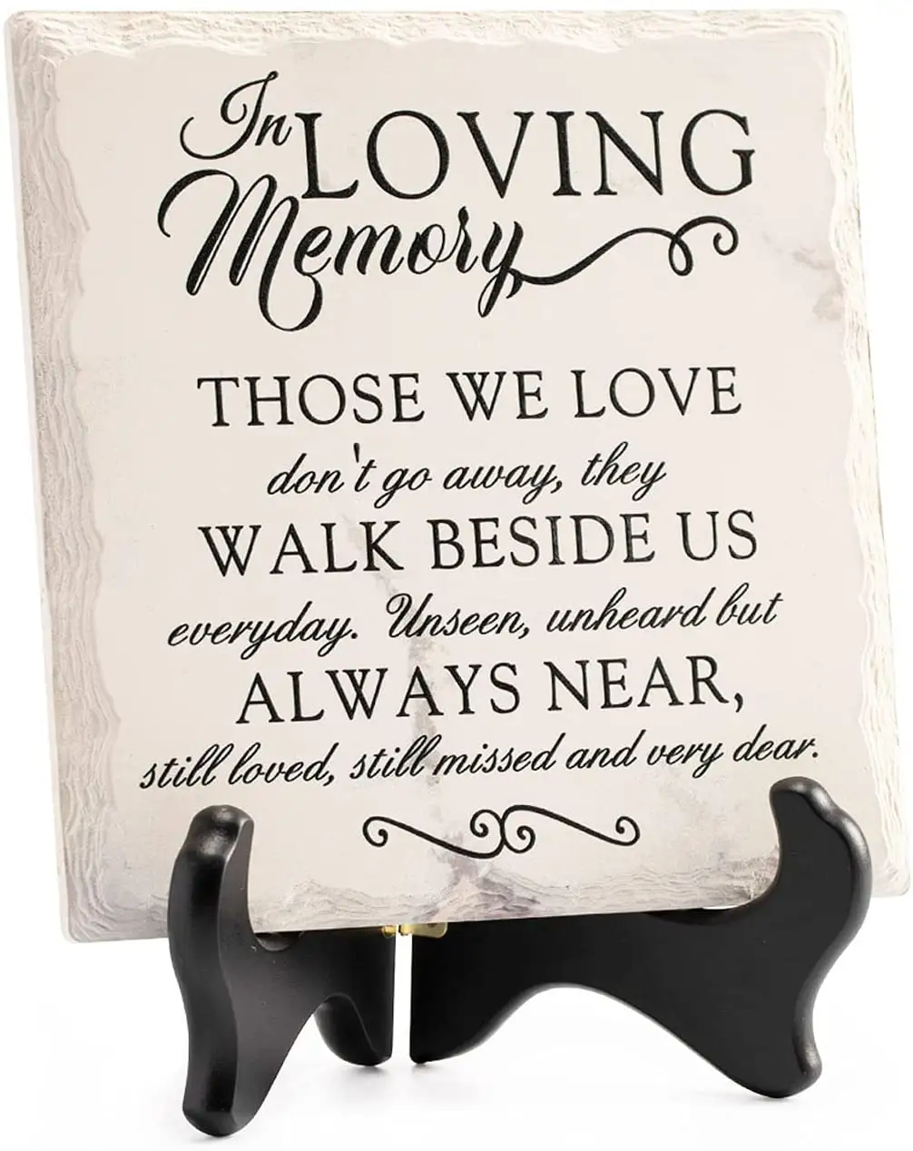 Simpatía, regalo de la abuela de memoria placa para la pérdida de seres con soporte de madera Funeral decoración signo