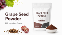 Poudre de pépins de raisin de qualité alimentaire naturelle (Vitis Vinifera) Extrait végétal pur riche en polyphénols
