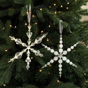Adornos Navideños Transparentes de Acrílico, Copos de Nieve de Invierno, Decoración Colgante para Árbol de Navidad, Adornos para Árbol de Navidad - Product Image 4