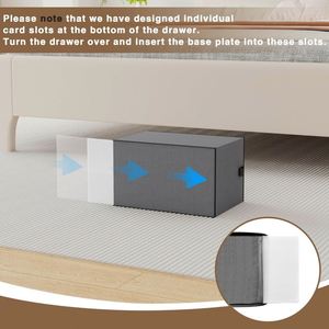 Hanging Closet Storage Organizer with Multiple Grids 5 <b>Drawers</b> and <b>6</b> Side Pockets Wardrobe Organizer for Baby Clothing - Product Image 4