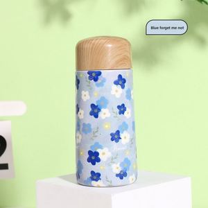 Mini-gobelet isotherme à motif grain de bois pour étudiant, petite capacité, simple et minimaliste, idéal comme souvenir ou cadeau, avec impression de logo - Product Image 6