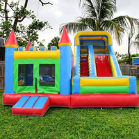 WINSUN Trampoline Commercial Gonflable pour Enfants, Grande Structure Gonflable Combinée avec Toboggan pour Adultes