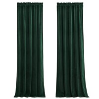 Rideaux occultants en velours vert foncé XinLan, isolants thermiques et anti-bruit pour salon et chambre à coucher