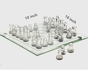 Exquisito Juego de Ajedrez de Cristal Sólido de 10 x 10 Pulgadas con Espejo de Cristal, Regalo de <span class=keywords><strong>Navidad</strong></span> <span class=keywords><strong>para</strong></span> <span class=keywords><strong>Adolescentes</strong></span> - Product Image 5