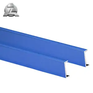 Profilé en aluminium de couleur bleue anodisé à prix préférentiel de qualité supérieure profilé en forme de U