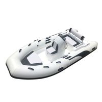 Certificat CE de 13ft coque profonde Hypalon/PVC/Orca Sport nervure en fibre de verre Bateaux gonflables Bateau à rames à vendre