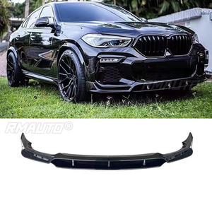 สปอยเลอร์กันชนหน้ารถยนต์สำหรับ BMW X6 G06 M Sport ปี 2020 2021 2022 2023 สีดำเงา ตัวป้องกันกันชนหน้า ใบสปอยเลอร์ล่าง - Product Image 1