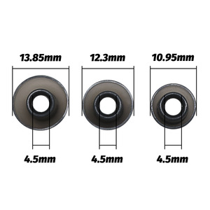 Tapones de silicona para los oídos de 9,2 mm, semitransparentes, negros, para auriculares intrauditivos HiFi - Product Image 3
