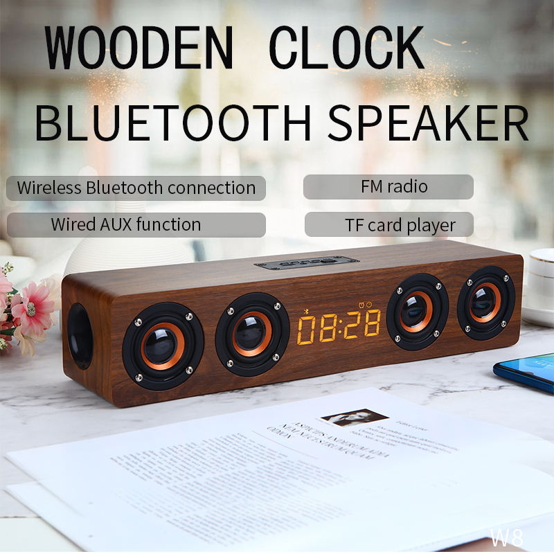 Wooden Bluetooth Speaker Speakers Sound Bar TV Echo Wall Home Theater  Sound System HIFI Sound Quality Soundbox for PC/TV