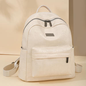 <span class=keywords><strong>2025</strong></span> primavera nueva mochila de cuero suave para mujer mochila de viaje urbana de moda bolso de estudiante universitario al por mayor - Product Image 1