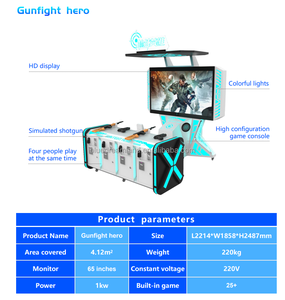 Nouveau design 9D VR gun fight hero Simulation Games machine 4 people online gun fight Shooting games for VR thempark - Product Image 4