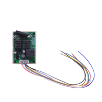 Télécommande RF sans fil 4 canaux 433 MHz CE pour ouvre-porte de barrière, récepteur relais AC/DC 9-24V YET403PC